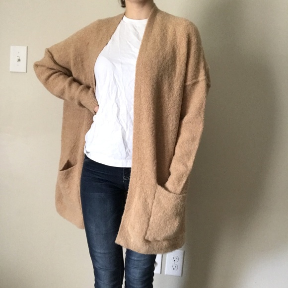 Free People Sweaters - Free People Camel Phantom Cardigan Boxy Sweater